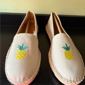 JCrew pineapple espadrilles (NWOT)